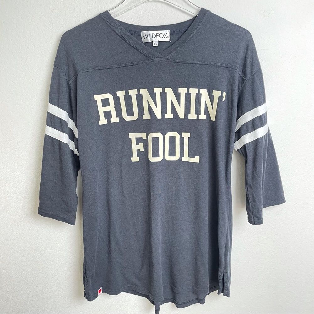 Wildfox Varsity Stripe Graphic Tee